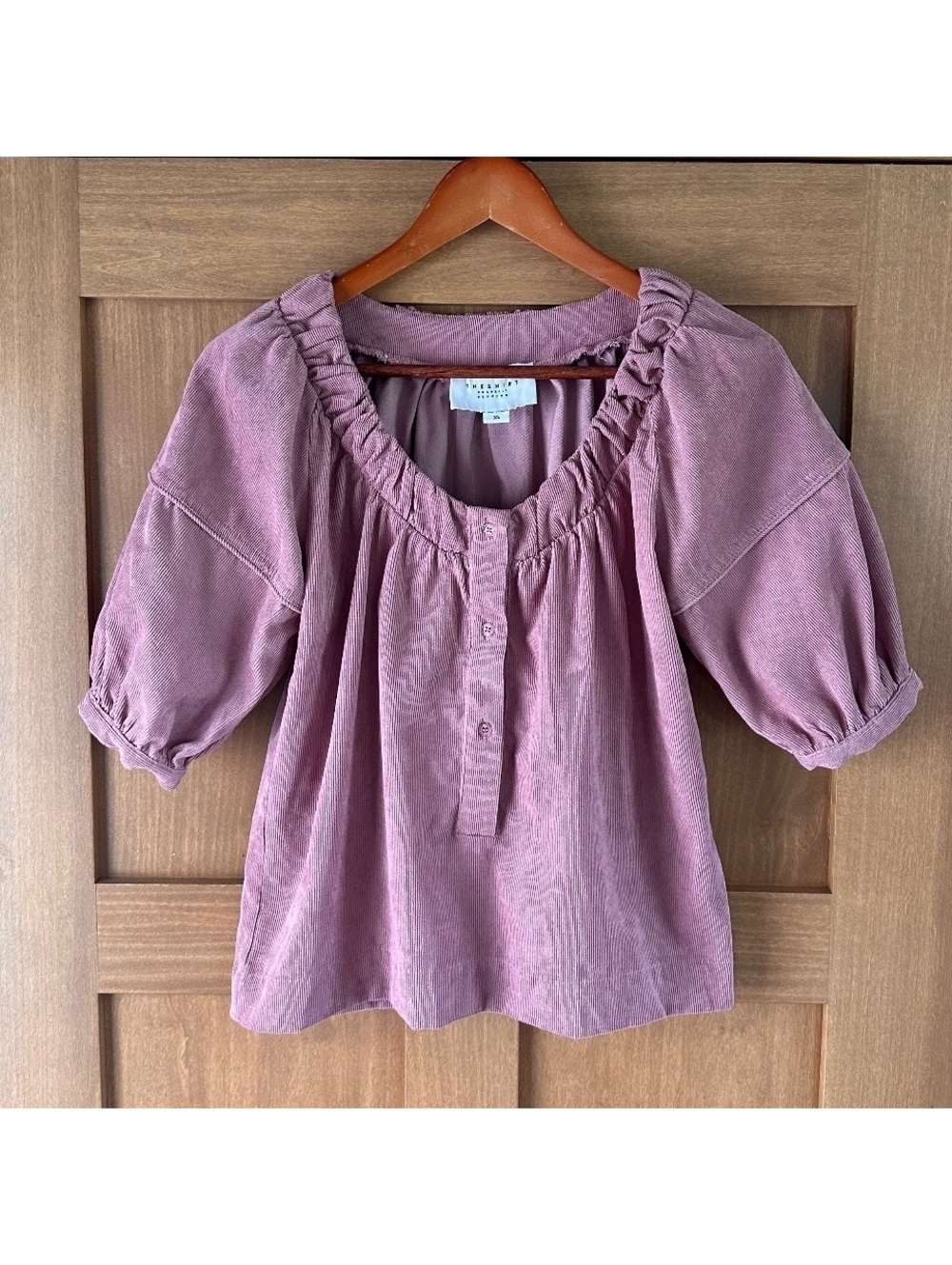 The Shirt by Rochelle Behrens French Girl Shirt Mauve Pink Corduroy Women’s XS